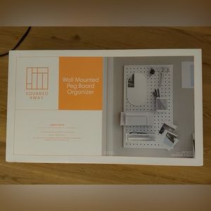 Peg Board Organizer Wall Mount Arts Craft Bins Office Art Studio Shelving Shelf